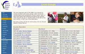 BSBI website local groups